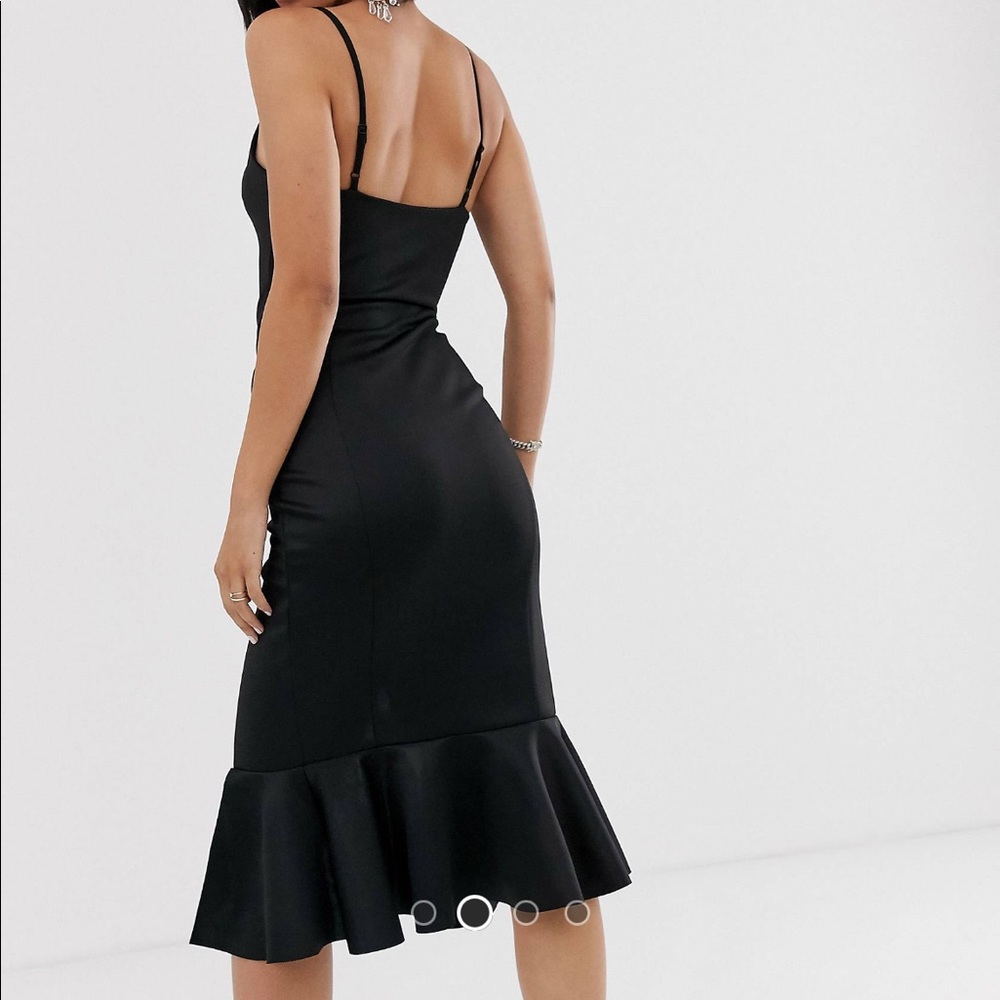 ASOS DESIGN cowl neck cami midi dress
with pephem - Picture 3 of 6